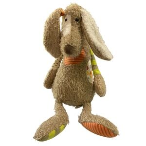 Sigikid Patchwork Dog Bean Plush Toy Retro Eye Patch Floppy Ears Flower Power